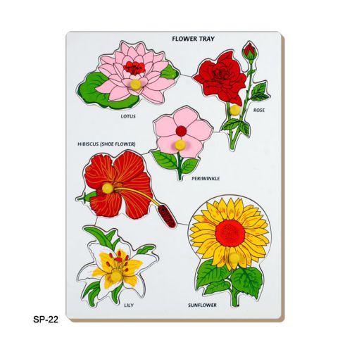 Single Pcs. Liftout Puzzle Tray- Flower Tray